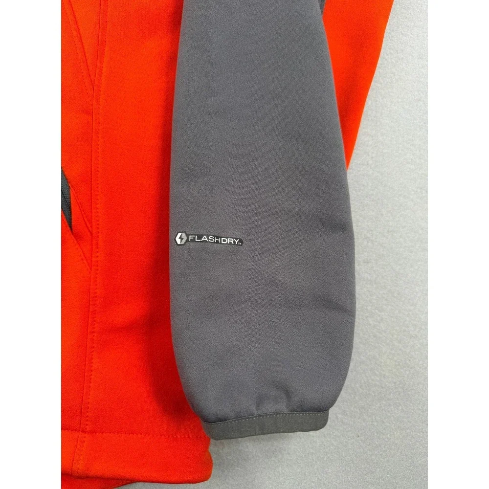 The North Face Softshell Full Zip Jacket Mens L Orange Gorpcore Windwall Hiking